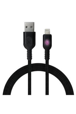 IXTECH IX-UC010 - LIGHTNING USB KABLO 1M 3.1AMPER HIZLI SARJ ORME KABLO X ISIKLI KABLO SIYAH - 1