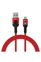 IXTECH IX-UC010 USB-LIGHTNING RED KABLO 1M-3.1AMPER HIZLI SARJ-ORME KABLO-X ISIKLI KABLO KIRMIZI - 1